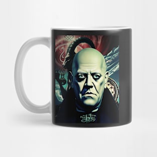 Gothic Aleister Crowley The Great Beast of Thelema in front of Baphomet Mug